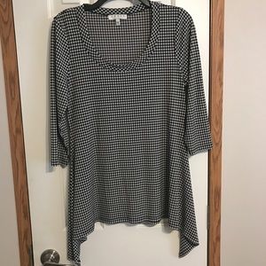 Chaus New York Houndstooth Scoop Neck top